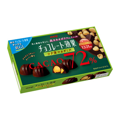 チョコレート効果 カカオ72％コク深マカダミア 9粒